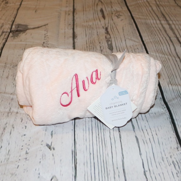 pottery barn baby blanket personalized